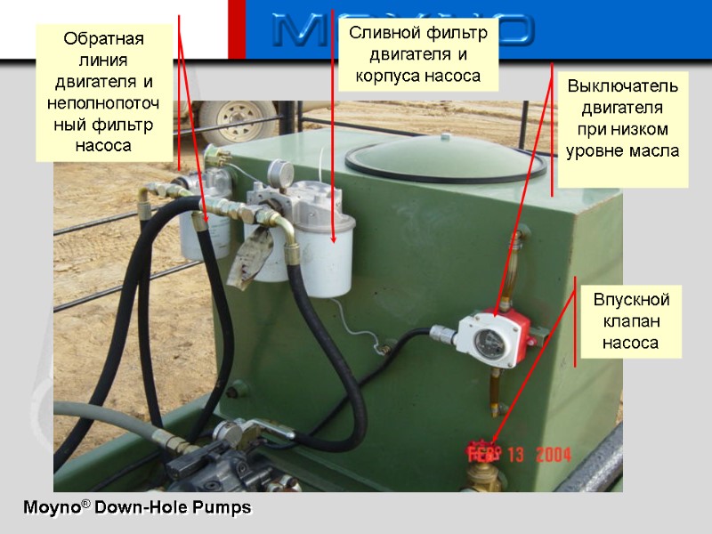Сливной фильтр двигателя и корпуса насоса Обратная линия двигателя и неполнопоточный фильтр насоса Выключатель
